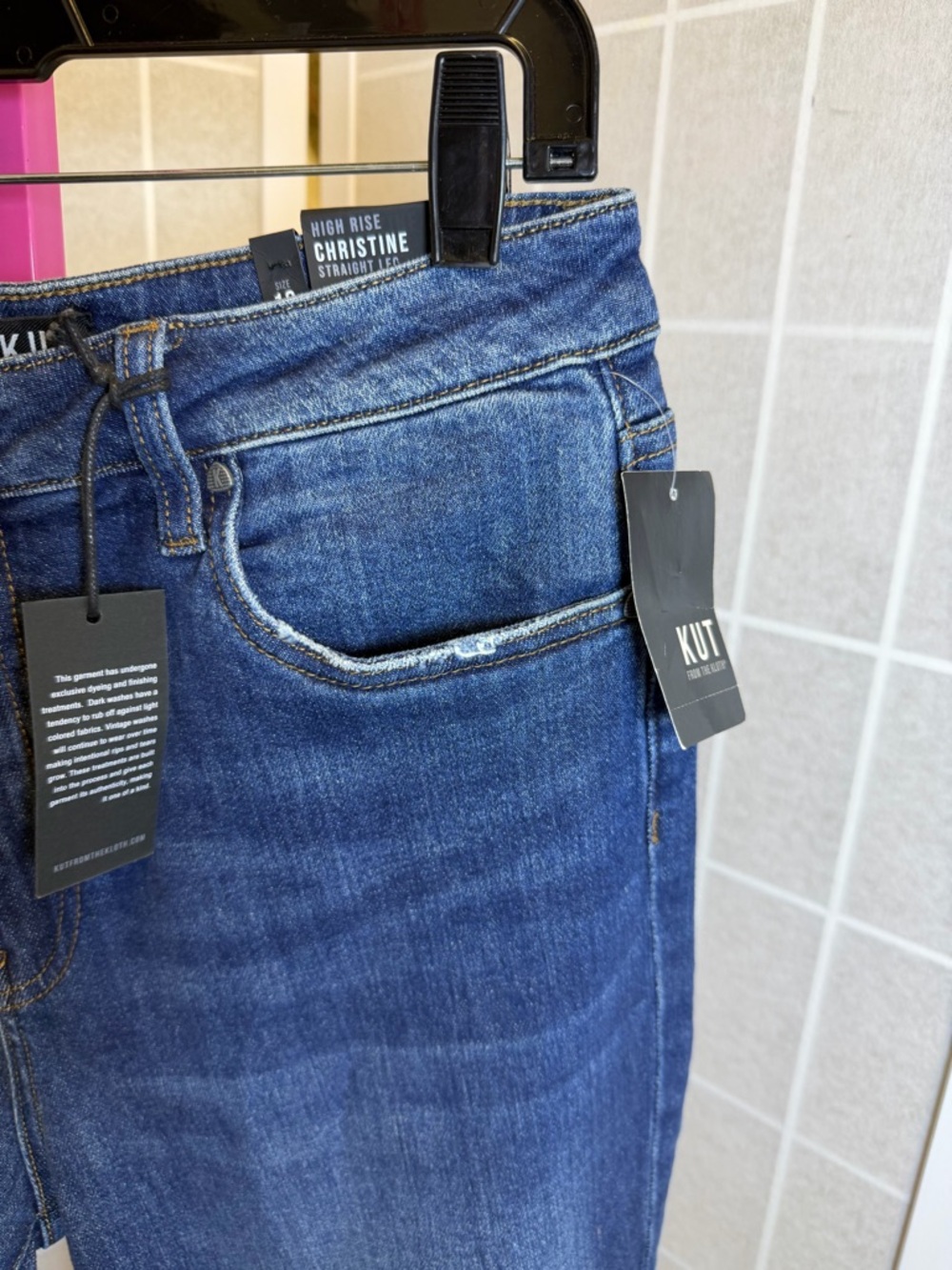New KUT FROM THE KLOTH  high rise christine straight leg jeans - Picture 4 of 7